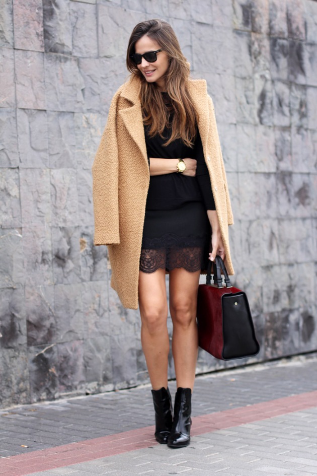 abrigo, tendencia, mujer, outfit